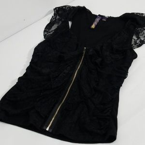 Ruffle lace shirt